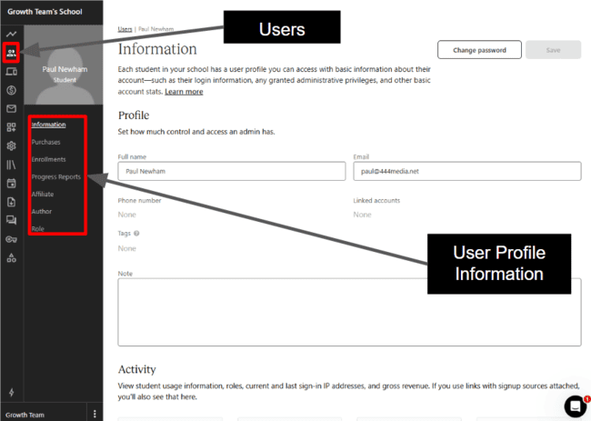 Teachable student profile