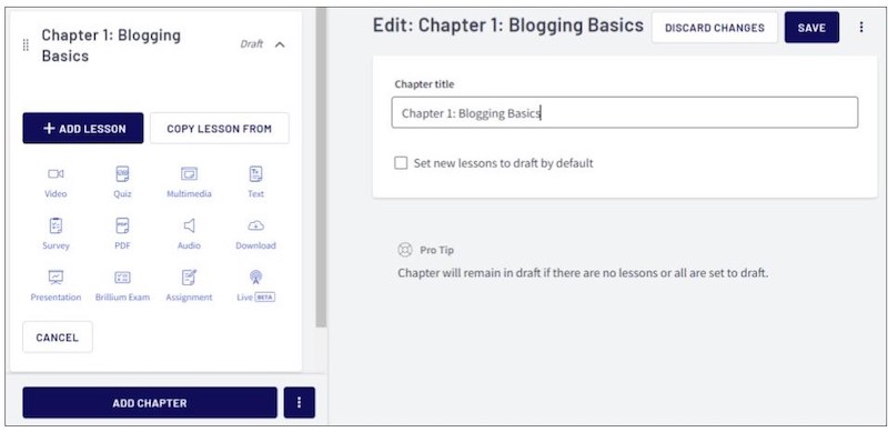 Creating Lessons in Thinkific’s Course Builder