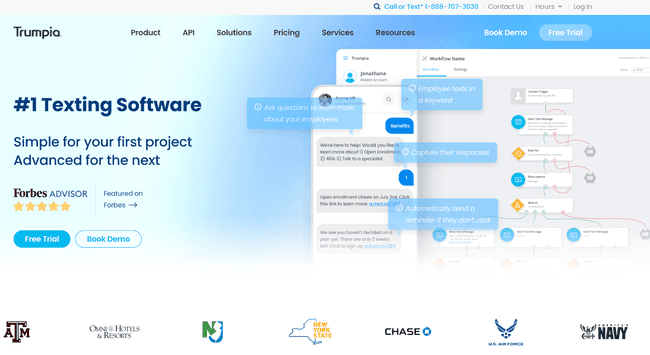 Trumpia text message marketing services for businesses