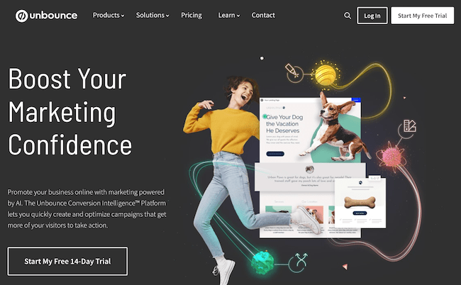 Unbounce landing page optimization tool