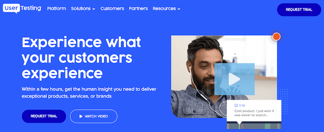 UserTesting landing page optimization testing homepage