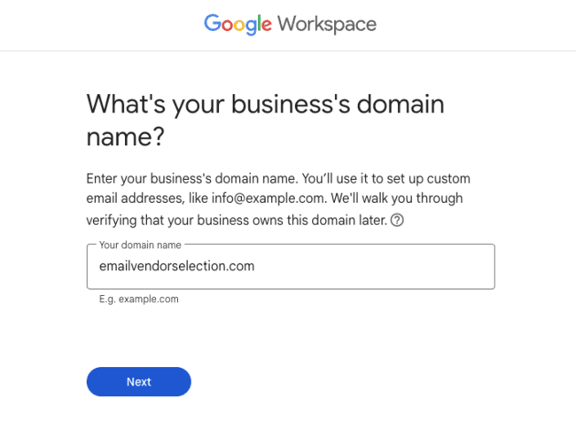 Using a custom domain in Google Workspace