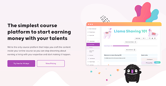 teachery homepage with value proposition and illustration