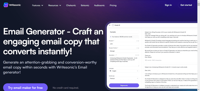 WriteSonic AI writer for SEO-friendly blogs