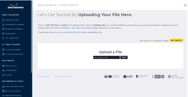 Zerobounce email cleaning tool with email verification