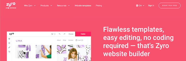 Zyro affordable ecommerce platform for small business owners
