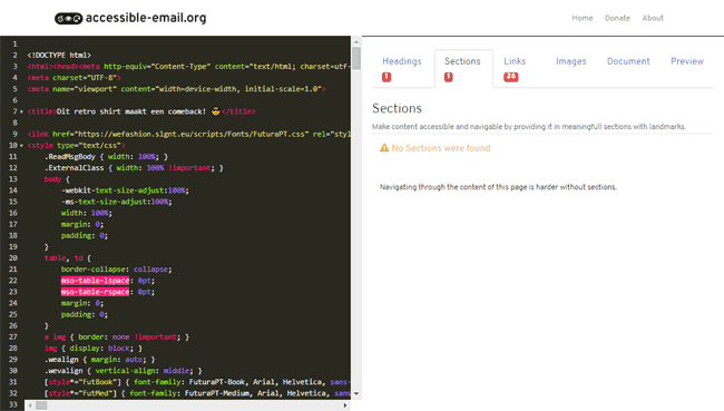accessibility email testing tool