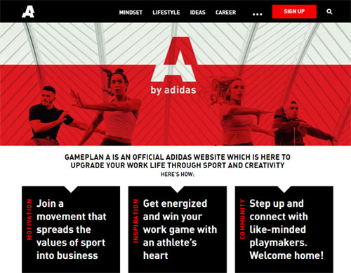 adidas gameplan A content fashion email