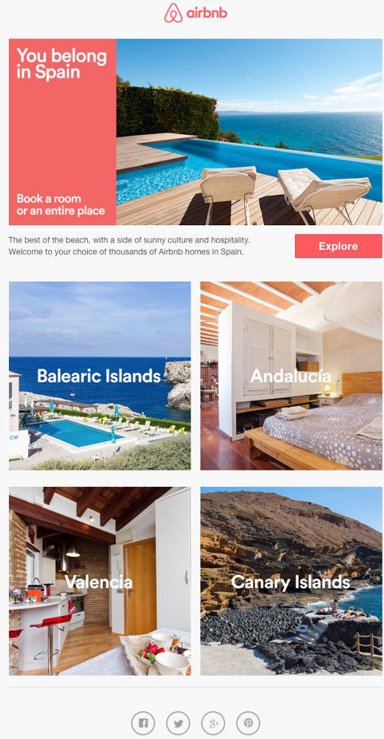 airbnb newsletter