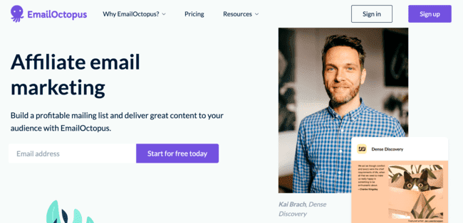 autorespondedor gratuito para marketing de afiliación EmailOctopus