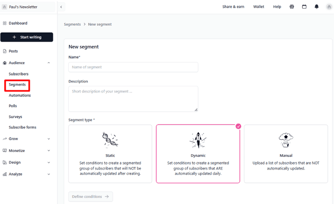 beehiiv segmentation