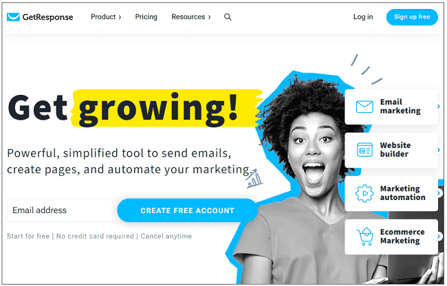 beste email nieuwsbrief software GetResponse
