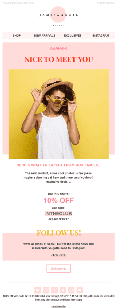 colorful ecommerce email template
