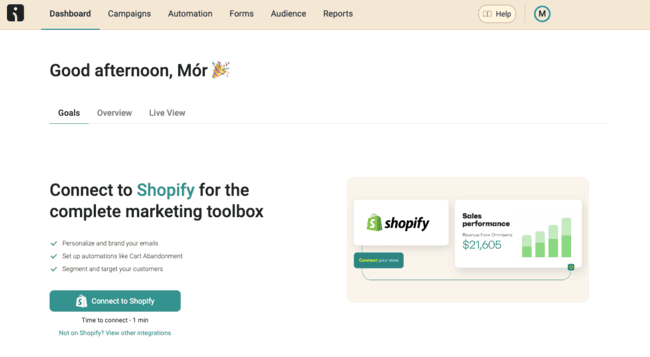 cómo empezar a utilizar Omnisend conectando las plataformas de comercio electrónico populares Shopify
