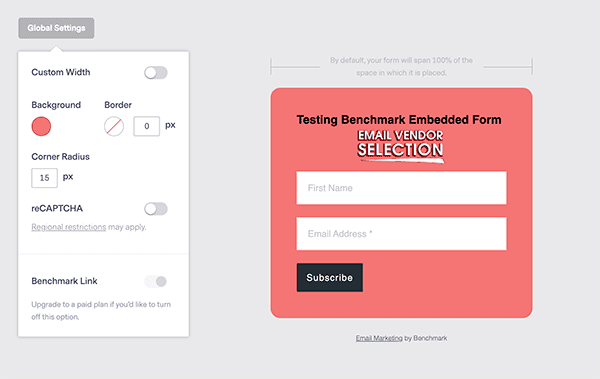 creador de formularios incrustados con creación de formulario en curso