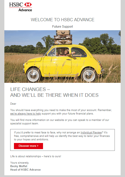 cross and up-selling email campaigns