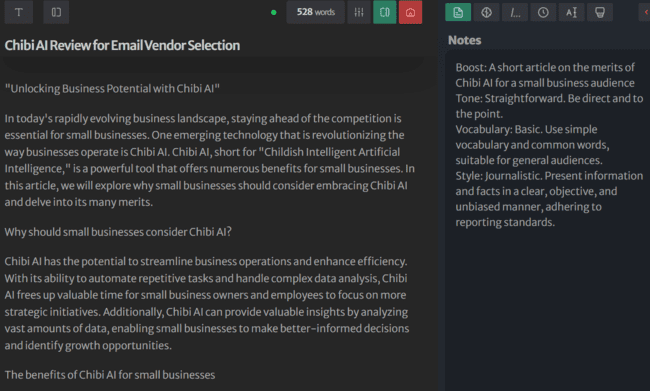 ejemplo de edición de Chibi AI