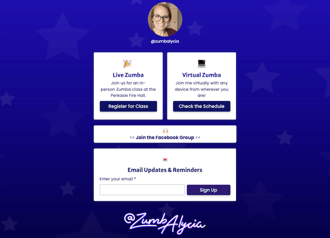 ejemplo de página de destino de un cliente de AWeber review landing page builder