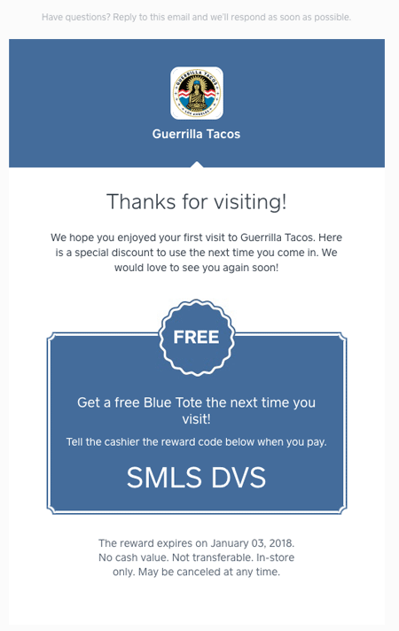 email marketing transactional rewards tacos
