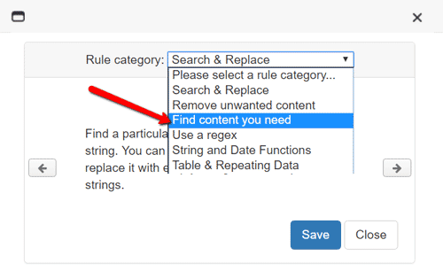 email parser extraction content category
