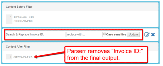 email parser characters extracted