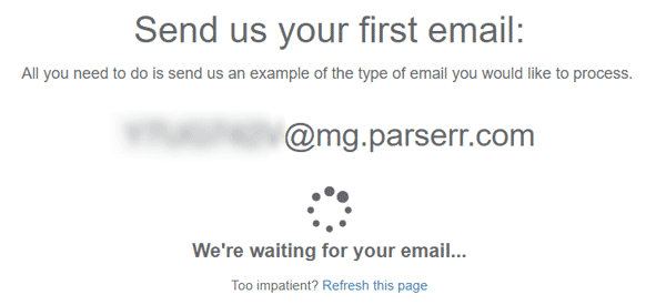 automated email parser setup