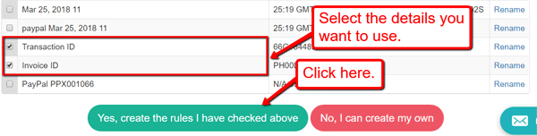 email parser detailed rules
