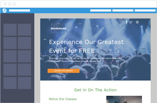 email wordpress landing page builder