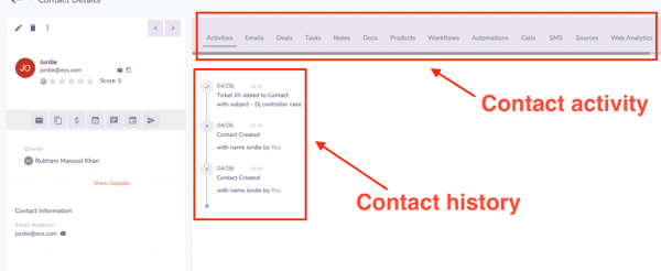 Engagebay review contact management