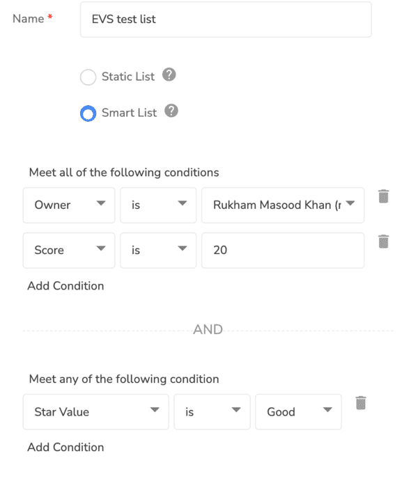 engagebay review new smart list creation
