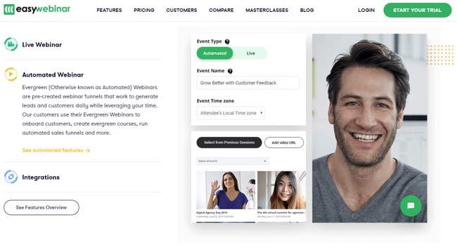evergreen automated webinar easywebinar