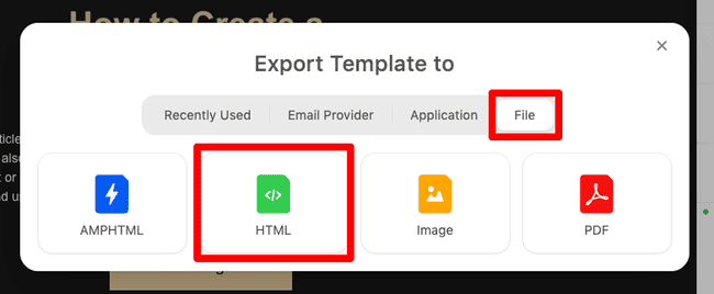 exporting template as html in Stripo