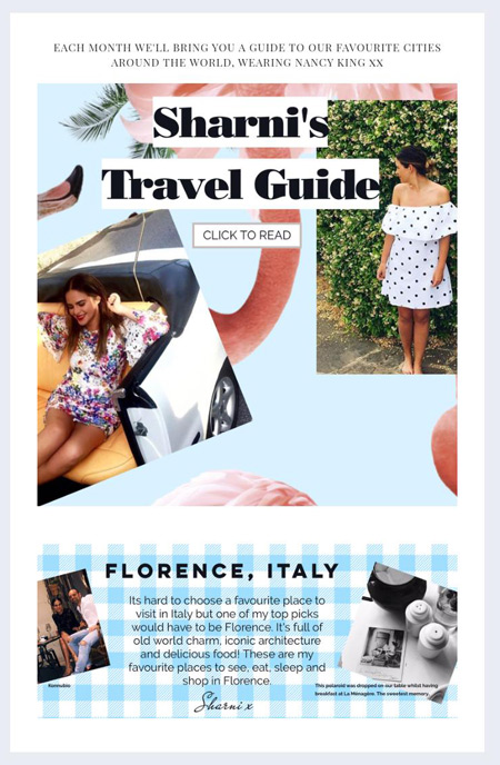 fashion newsletter example