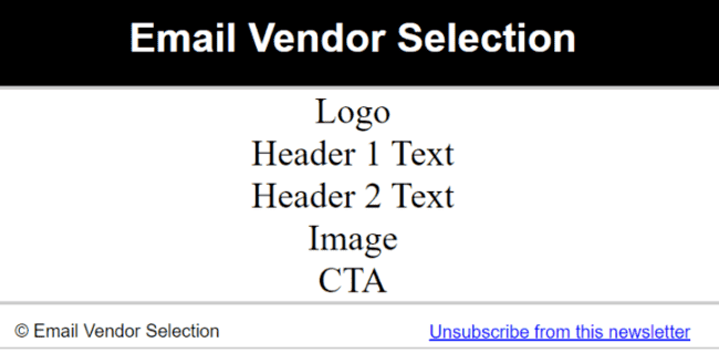 formato de la sección de pie de página de una plantilla de email HTML
