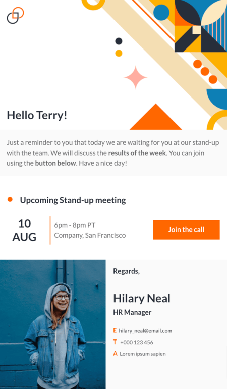 free email template notification confirmation