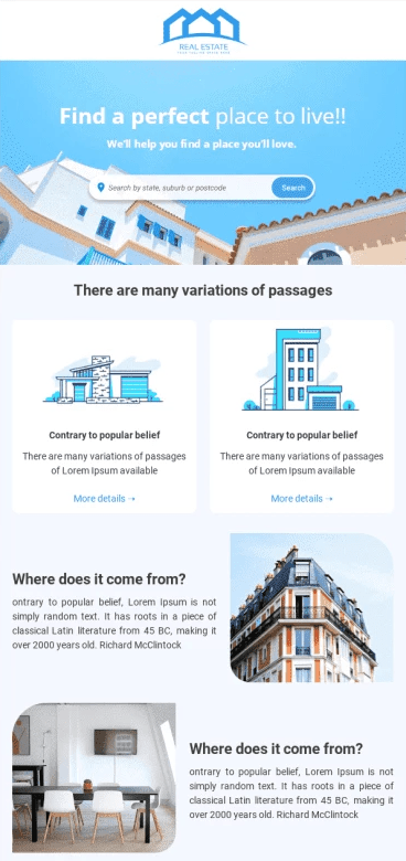 free real estate newsletter email template