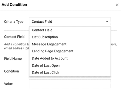 iContact software review automation conditions