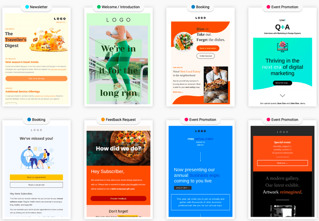 iContact review email templates
