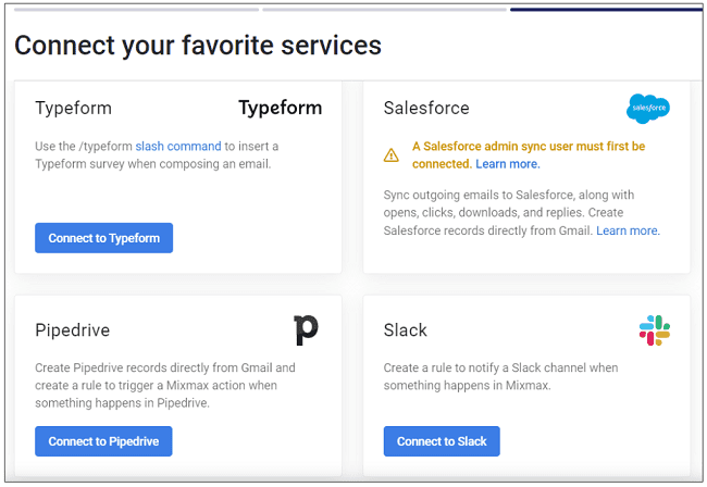 integraciones de Mixmax