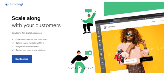 landingi agency reseller landing pages white label