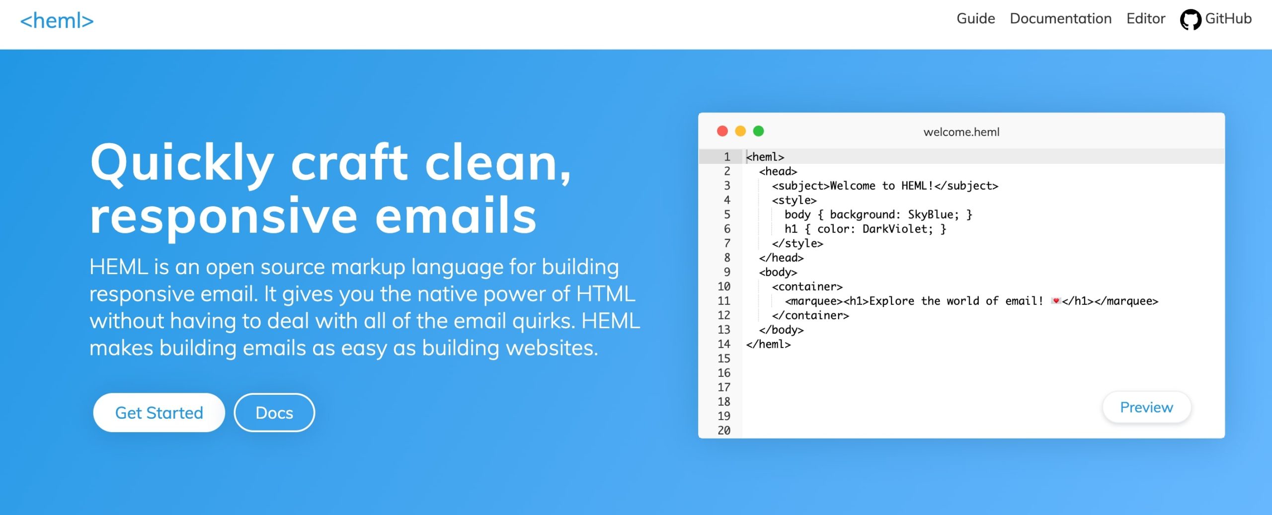 langage de balisage d_email heml