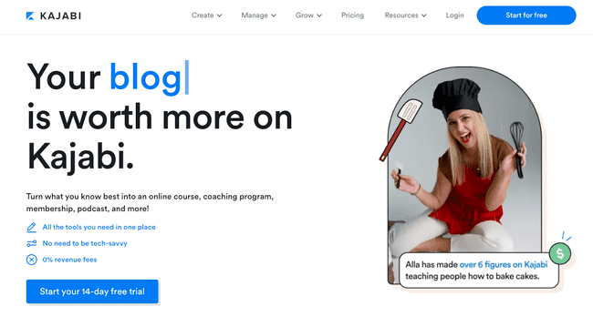 mejor software para cursos online todo en uno Kajabi