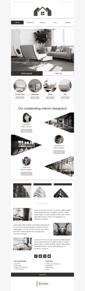 modern real estate email template