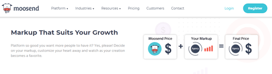 moosend email marketing software white label