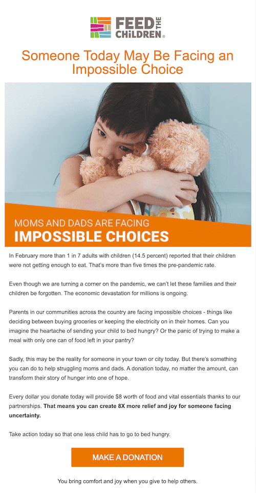 nonprofit appeal email