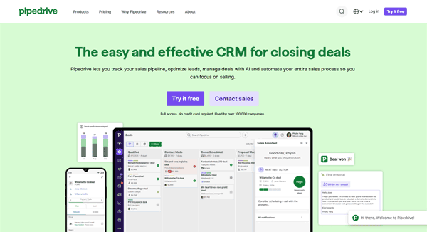 pipedrive crm with email