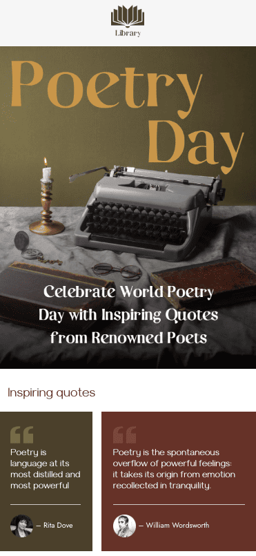 poetry day email template for schools