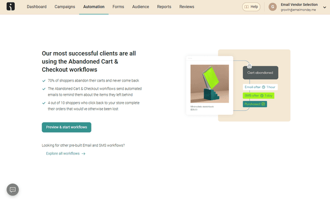portada de automatización de Omnisend para vendedores de comercio electrónico