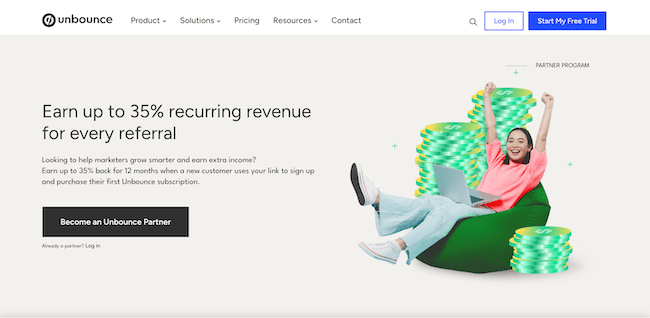 programa de reseller del software Unbounce