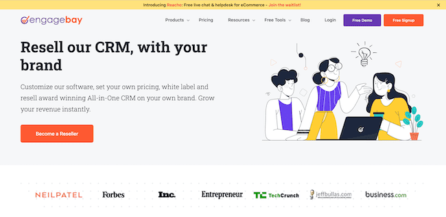 programa de reseller del software de CRM Engagebay